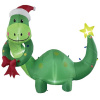 6.5 Foot Green Dinosaur Christmas Inflatable